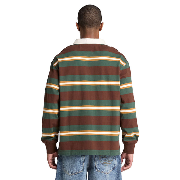 Polo Uomo a manica lunga fantasia a righe modello retro