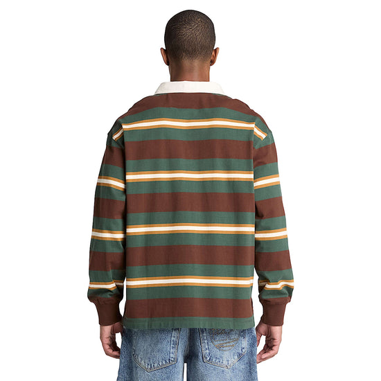 Polo Uomo a manica lunga fantasia a righe modello retro