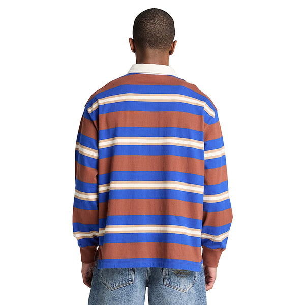Polo Rugby Uomo manica lunga a righe modello retro