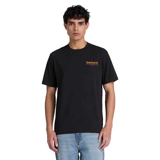 T-shirt Uomo Nero con grafica Bootmakers modello frontale