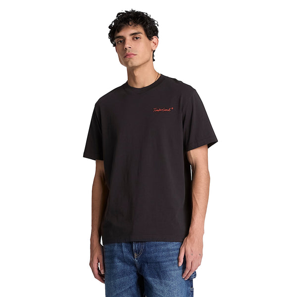 T-shirt nera Uomo grafica New Hampshire Heritage modello frontale