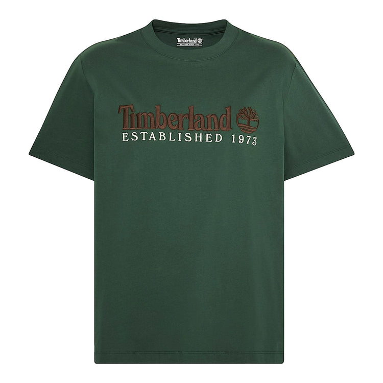 T-shirt Uomo Verde con ricamo Established 1973