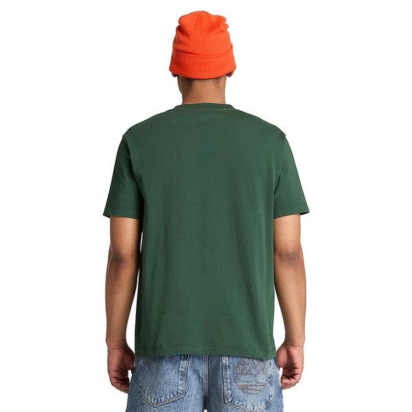 T-shirt Uomo Verde con ricamo Established 1973 modello retro