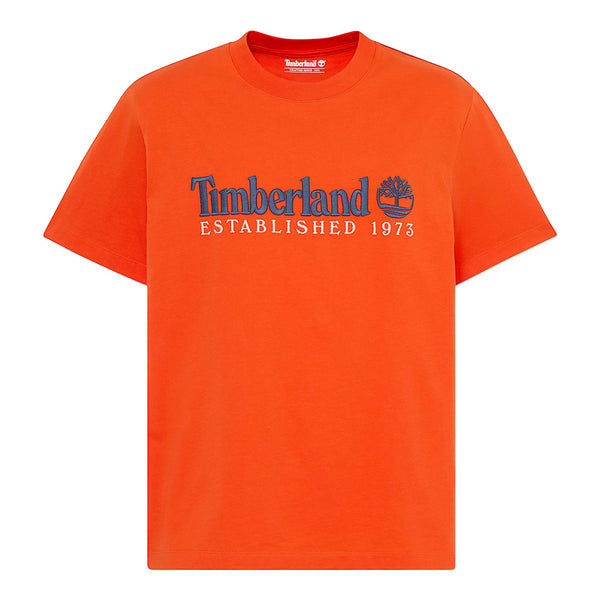 T-shirt Uomo Arancione con ricamo Established 1973