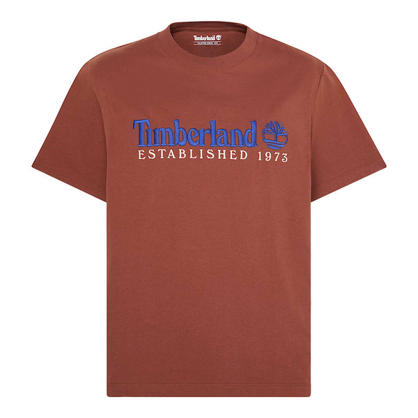 T-shirt Uomo Marrone con ricamo Established 1973
