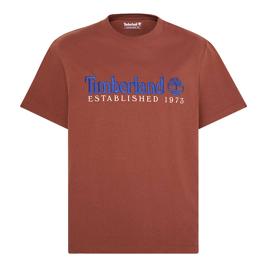T-shirt Uomo Marrone con ricamo Established 1973