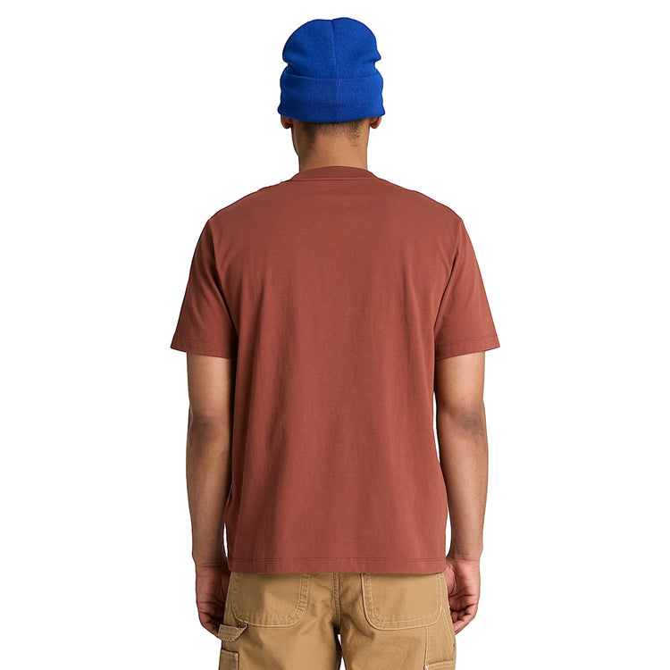 T-shirt Uomo Marrone con ricamo Established 1973 modello retro