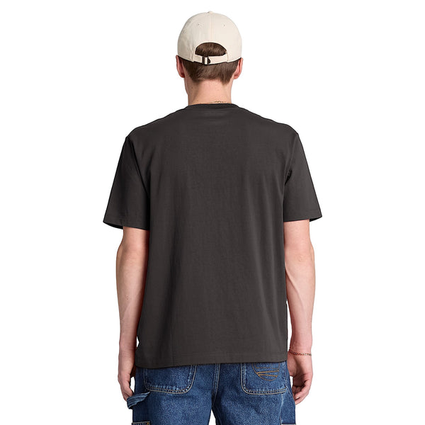 T-shirt Uomo Nero con ricamo Established 1973 modello retro