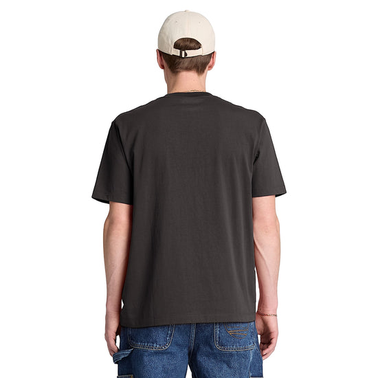 T-shirt Uomo Nero con ricamo Established 1973 modello retro