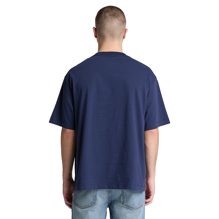 T-shirt Uomo Relaxed Dunstan River Blu modello retro