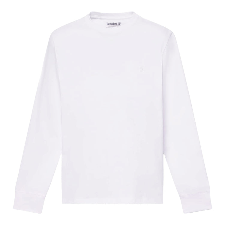 T-shirt Uomo Slim a manica lunga Bianco