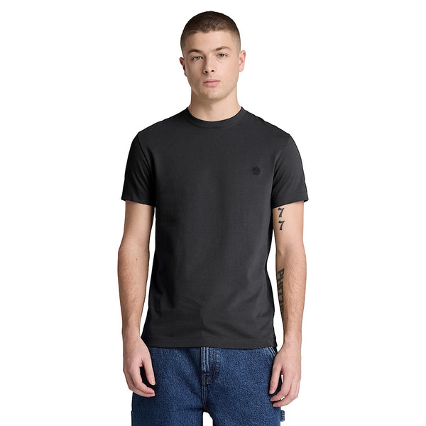 T-shirt Uomo Slim Dunstan River Nero modello frontale