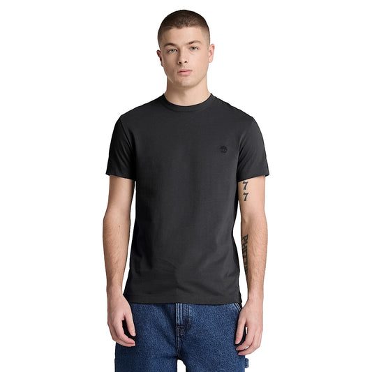 T-shirt Uomo Slim Dunstan River Nero modello frontale