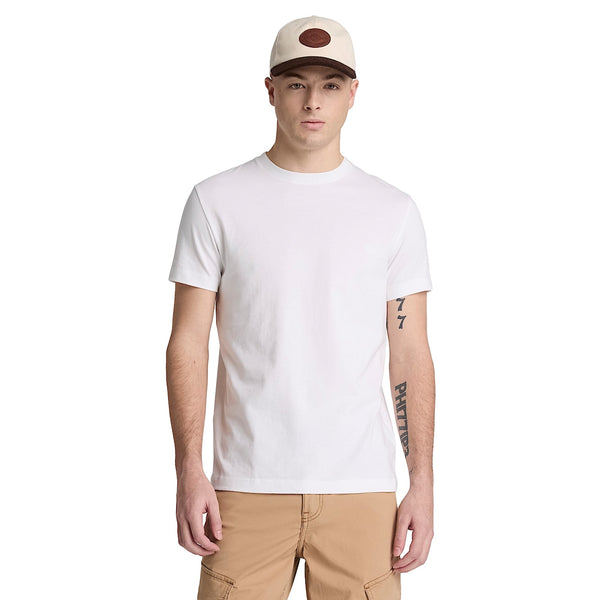 T-shirt Uomo Slim Dunstan River Bianco modello frontale