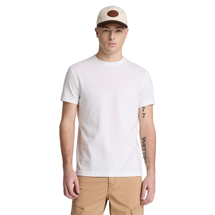 T-shirt Uomo Slim Dunstan River Bianco modello frontale