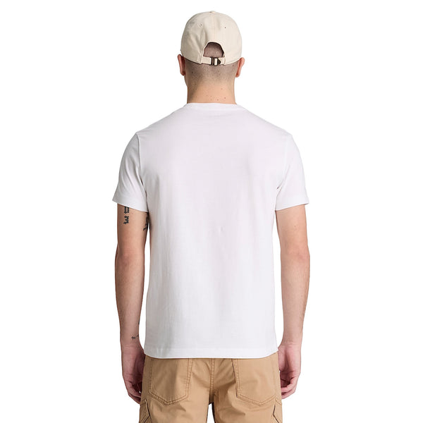 T-shirt Uomo Slim Dunstan River Bianco modello retro