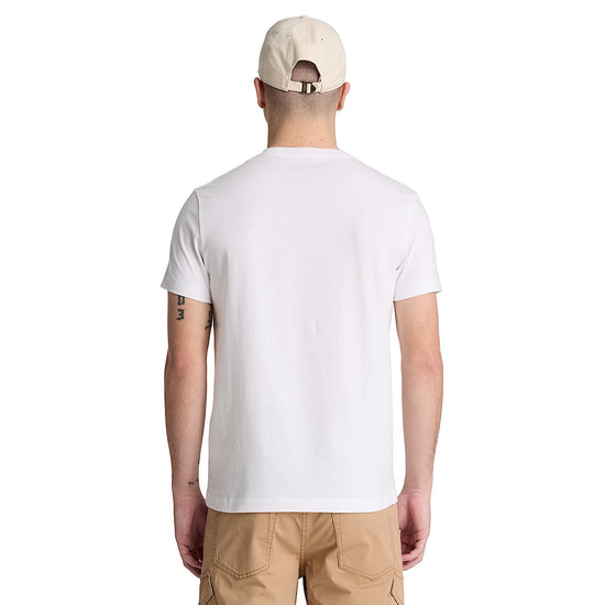 T-shirt Uomo Slim Dunstan River Bianco modello retro