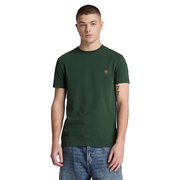 T-shirt Uomo Slim Dunstan River Verde modello frontale