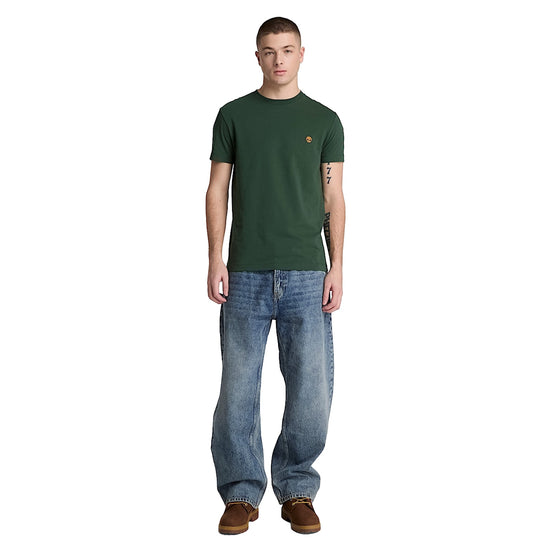 T-shirt Uomo Slim Dunstan River Verde modello interno frontale