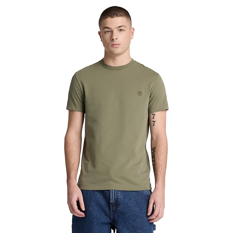 T-shirt Uomo Slim Dunstan River Verde chiaro modello frontale