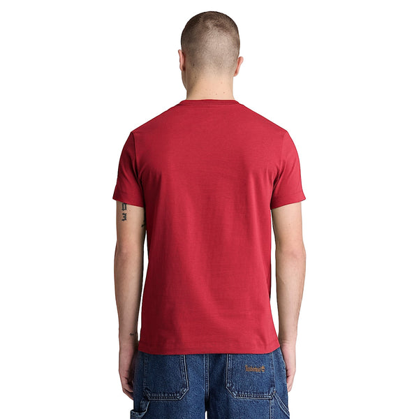 T-shirt Uomo Slim Dunstan River Rosso modello retro