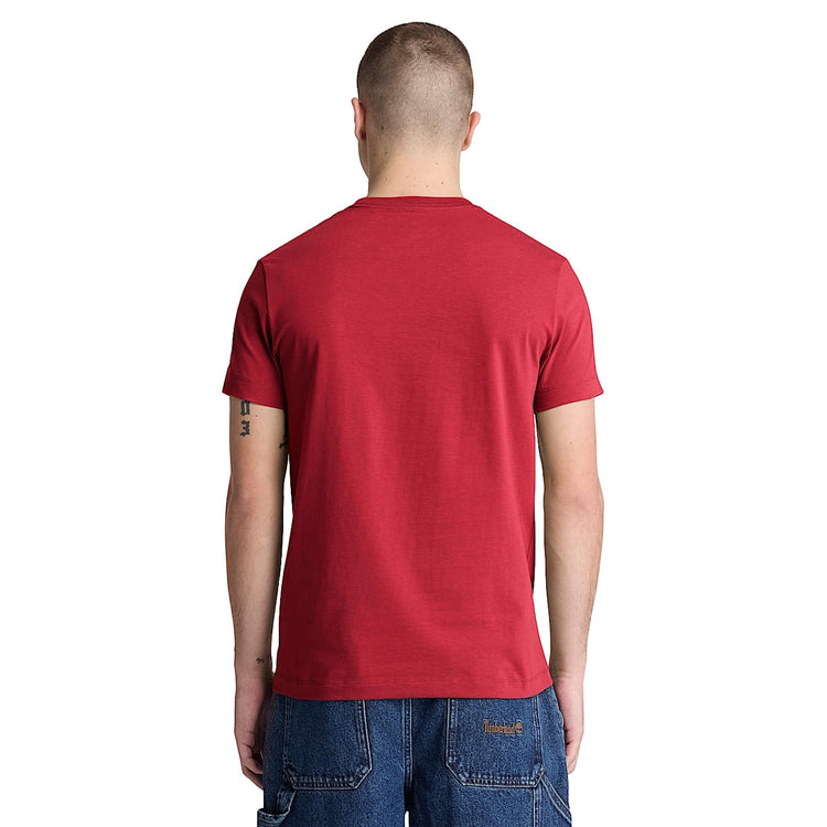 T-shirt Uomo Slim Dunstan River Rosso modello retro