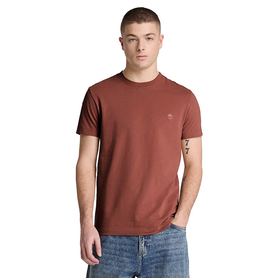 T-shirt Uomo Slim Dunstan River Marrone chiaro modello frontale
