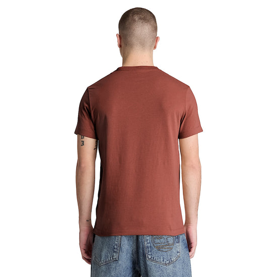 T-shirt Uomo Slim Dunstan River Marrone chiaro modello retro