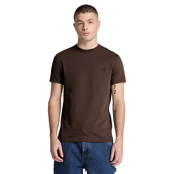 T-shirt Uomo Slim Dunstan River Marrone modello frontale