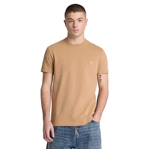 T-shirt Uomo Slim Dunstan River Beige modello frontale