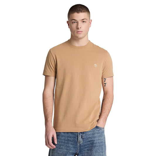 T-shirt Uomo Slim Dunstan River Beige modello frontale