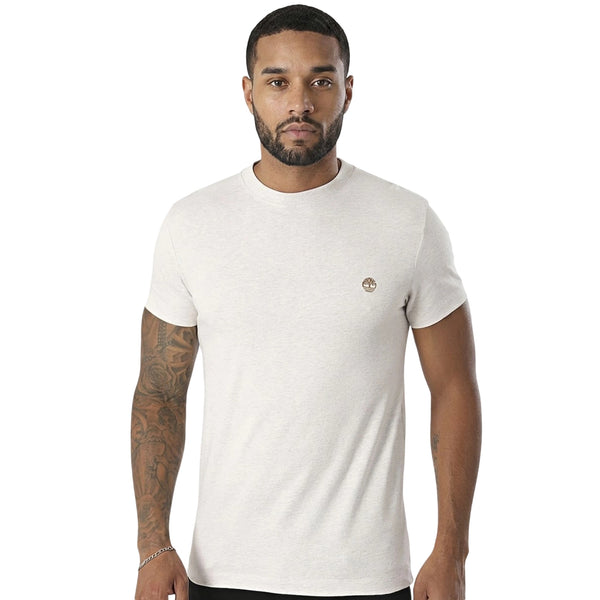 T-shirt Uomo Grigia, Dunstan River, con mini logo