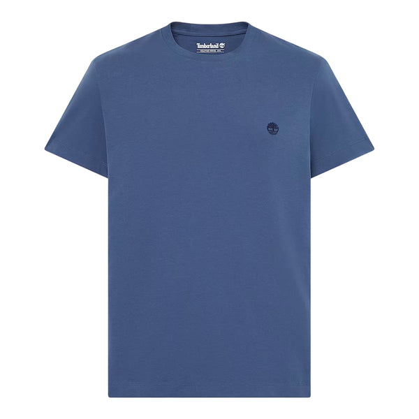 T-shirt Uomo Azzurra, Dunstan River, con mini logo
