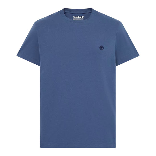 T-shirt Uomo Azzurra, Dunstan River, con mini logo