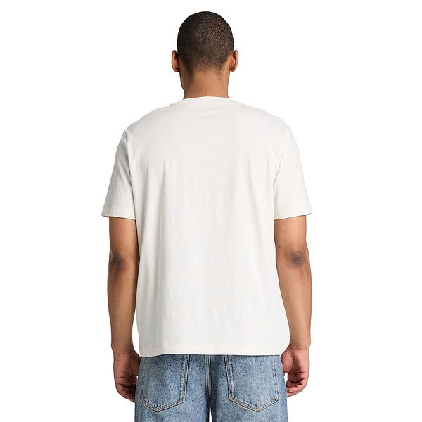 T-shirt Uomo con logo in silicone Bianco modello retro
