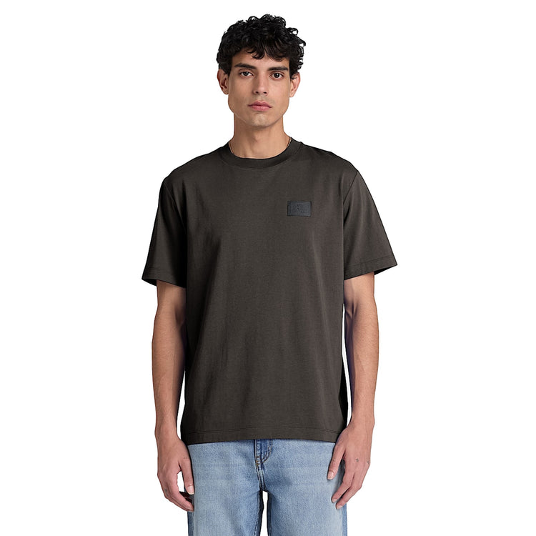 T-shirt Uomo con logo in silicone Nero modello frontale