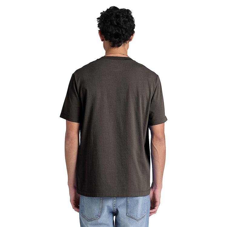 T-shirt Uomo con logo in silicone Nero modello retro