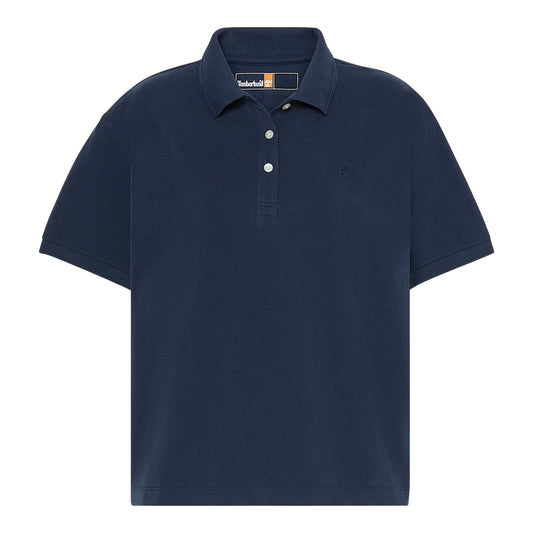 Polo in Piqué Blu da Donna