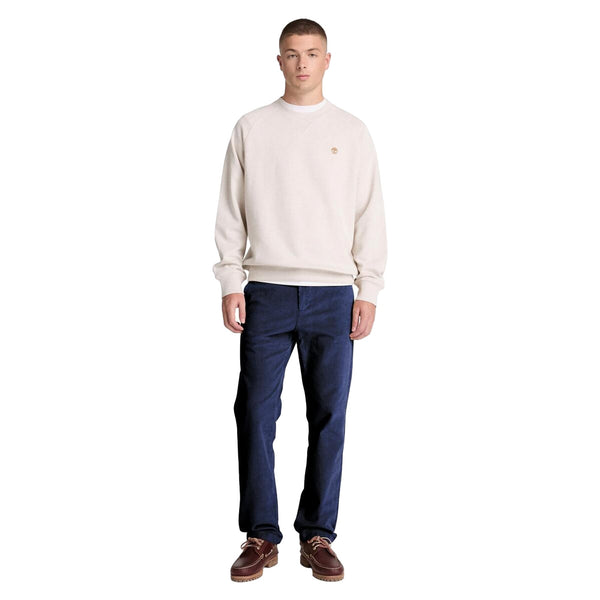 Pantalone Uomo Claremont in velluto a coste blu scuro modello intero frontale