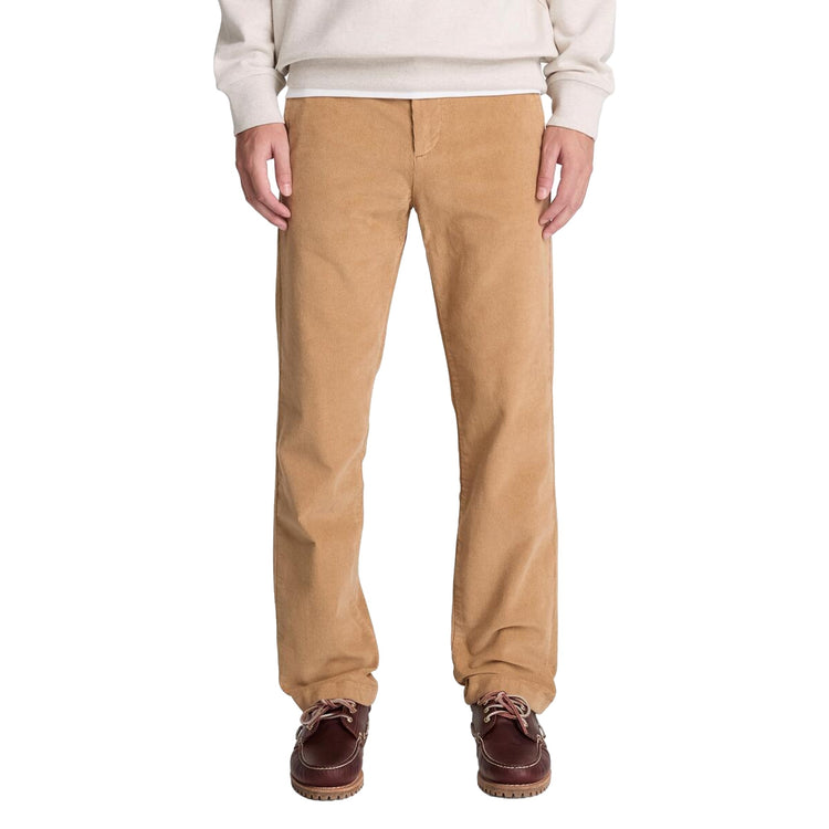Pantalone Uomo Claremont in velluto a coste giallo modello frontale