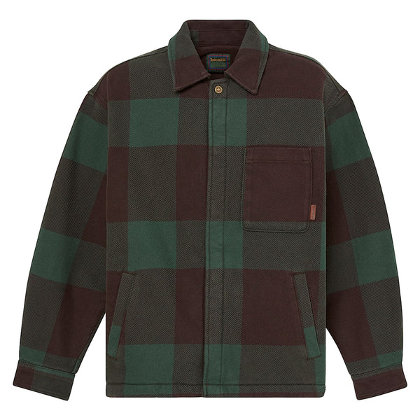 Overshirt Uomo a quadri marrone/verde