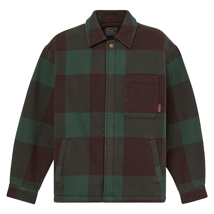 Overshirt Uomo a quadri marrone/verde