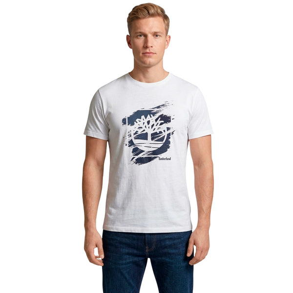 T-shirt bianca Uomo con stampa frontale