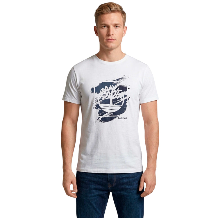 T-shirt bianca Uomo con stampa frontale