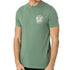 T-shirt da uomo in cotone verde con logo stampato