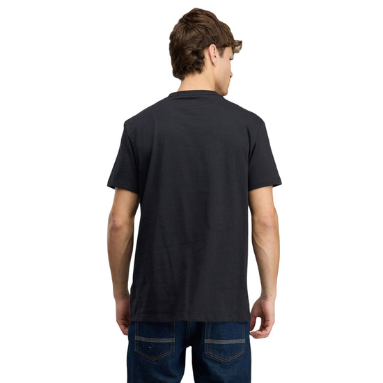 T-shirt Uomo Nera con grafica frontale retro