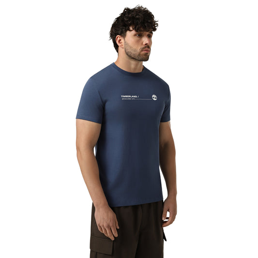 T-shirt Uomo Blu con grafica frontale