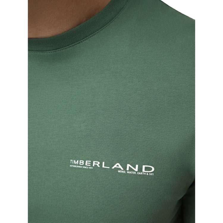 T-shirt Uomo Verde con maxi stampa retro dettaglio