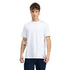 T-shirt bianca Uomo con logo ricamato sulla spalla