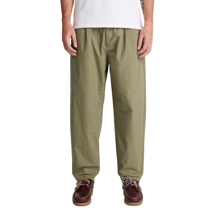 Pantaloni Uomo Claremont Verdi Plissettati